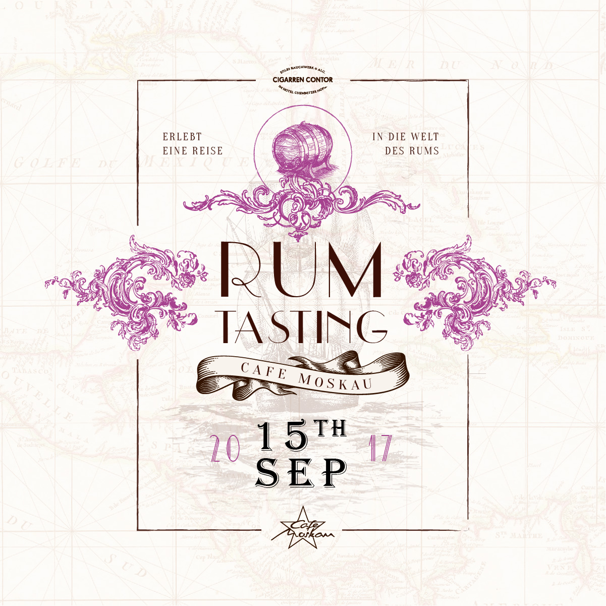 Rum Tasting  Angebote Cafe Moskau